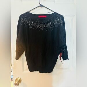 Love Scarlette Black Crystal embellished Sweater